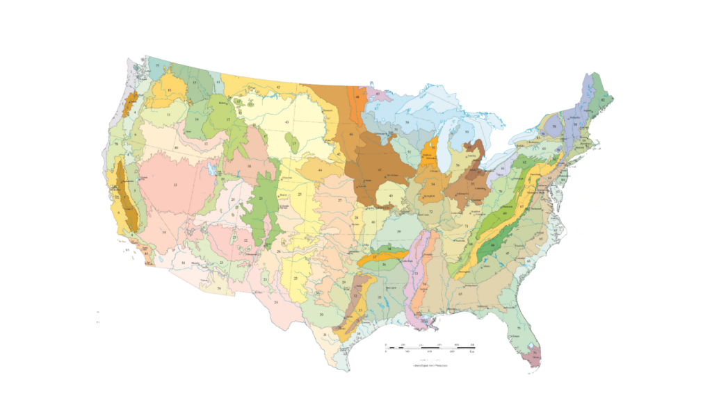 Map of American EcoRegions
